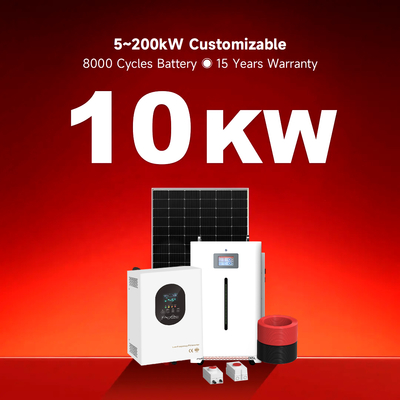 Full Package House Storage Use 10kwh 30kwh Battery Pack Power off Grid Hybrid for Home Panels Roof Mounting Solar Energy System