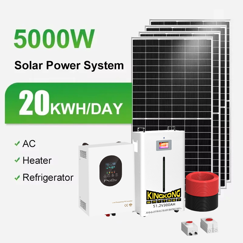 Solar Off-Grid System Complete Kit With 5kw 10kw 15kw 20kw 25kw Inverter MPPT Controller Lithium Ion Battery For Home Use