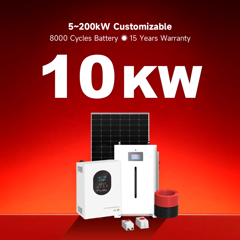 Full Package House Storage Use 10kwh 30kwh Battery Pack Power off Grid Hybrid for Home Panels Roof Mounting Solar Energy System