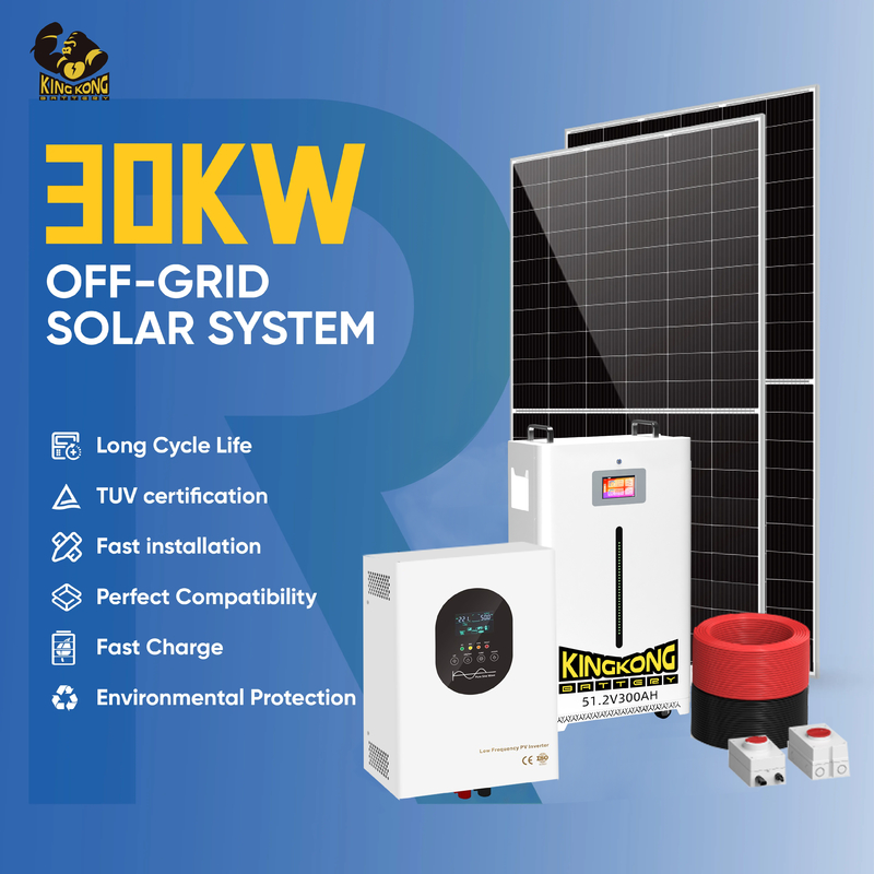 3Kw 10Kw 20Kw 30Kw Off Grid Solar Power Generation System, Hybrid Solar System Solar Cells Can Be Delivered Quickly