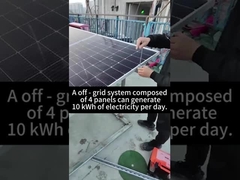 A solar power generation system consisting of four panels can generate 10 kWh of electricity per day
