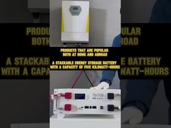 Solar power system is a stackable high-capacity energy storage system that can stack up to 8 layers