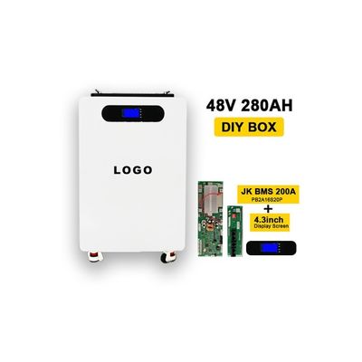 280ah Lifepo4 BMS Battery Box DIY Battery Pack with Wheels and Vertical Stand Up Case